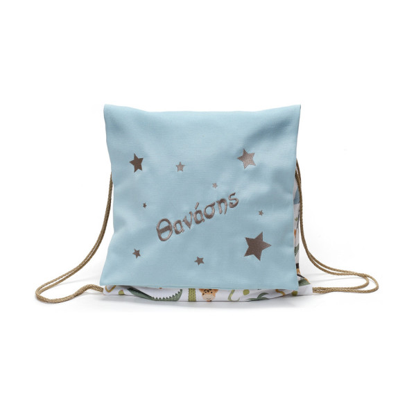 Υφασμάτινη τσάντα backpack μεγάλη, με προσωπικά στοιχεία