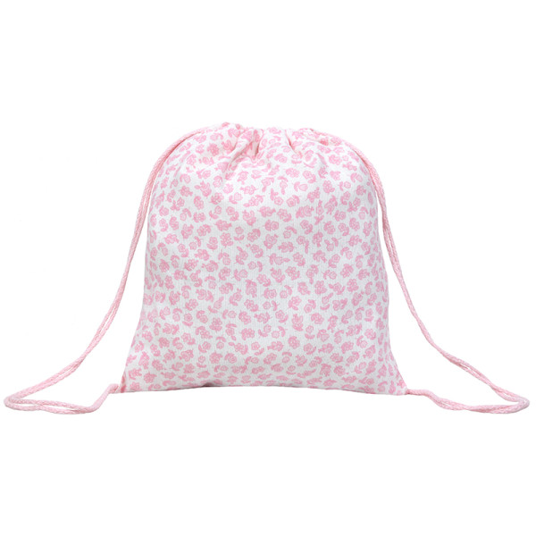 Σακίδιο πλάτης με φλοράλ ροζ ύφασμα