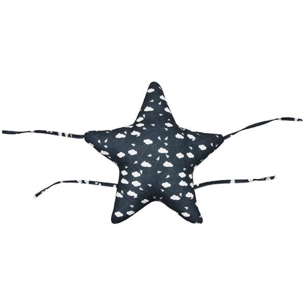 Μαξιλάρι αστέρι για πάντα κούνιας με συννεφάκια