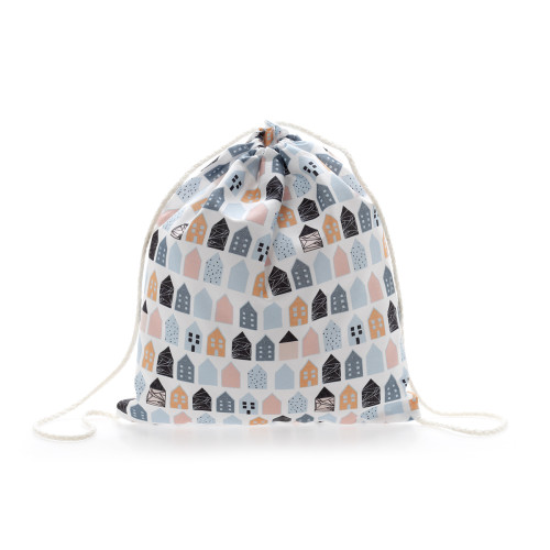 Παιδικό σακίδιο πλάτης μικρό με πολύχρωμα σπιτάκια