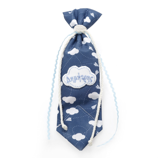 Χειροποίητη μπομπονιέρα βάπτισης σε σχήμα γραβάτας