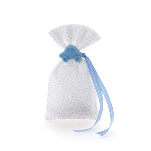 Πουγκάκι μπομπονιέρα με διακοσμητικό αυτοκινητάκι