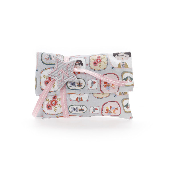 Μπομπονιέρα βάπτισης φάκελος με ρομαντικά σχέδια