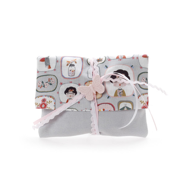 Φάκελος μπομπονιέρα βάπτισης με ρομαντικά σχέδια