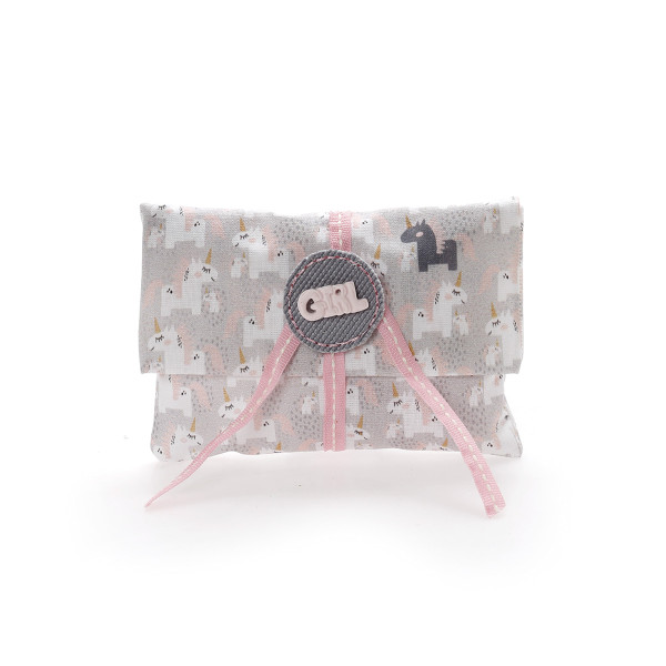 Μπομπονιέρα βάπτισης φάκελος με ρομαντικά σχέδια