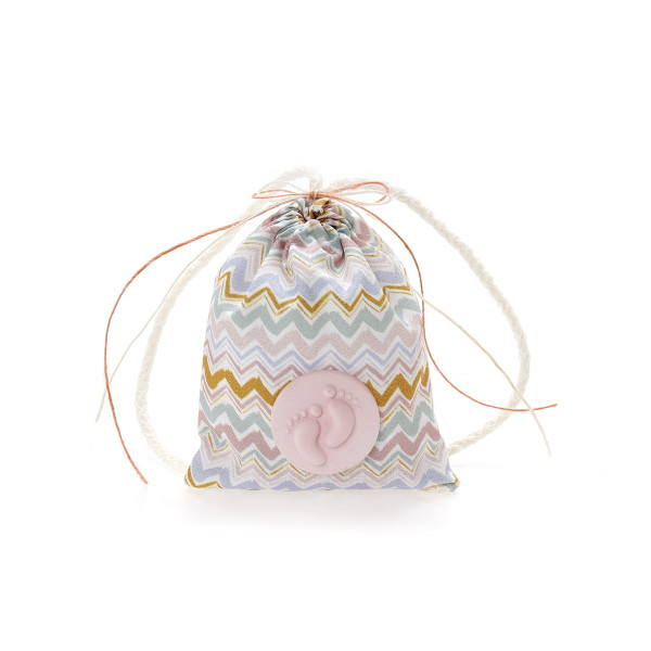 Ρομαντικό πουγκάκι μπομπονιέρα με μοντέρνα χρώματα