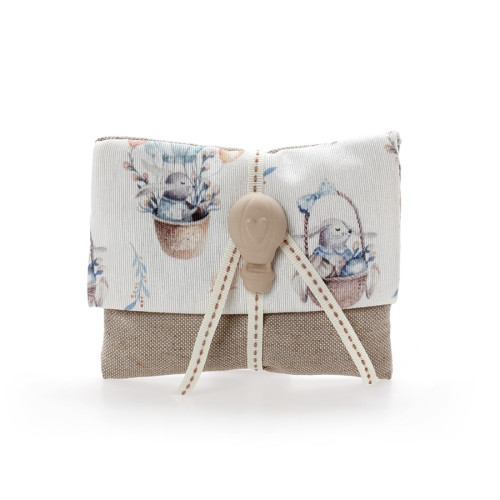 Φάκελος μπομπονιέρα βάπτισης με σχέδιο αερόστατο