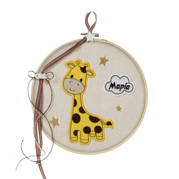 Τελάρο διακόσμησης με μια χαριτωμένη καμηλοπάρδαλη