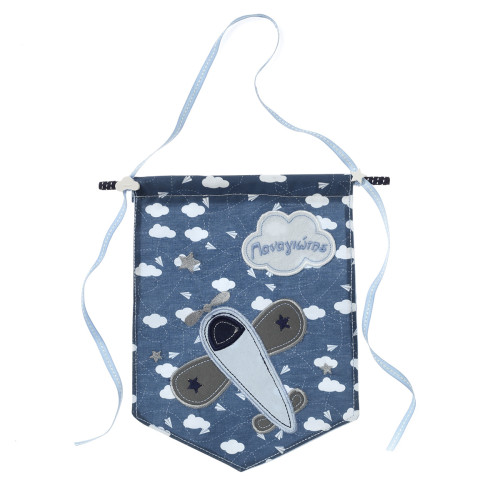 Διακοσμητικό σημαιάκι banner με ένα αεροπλανάκι