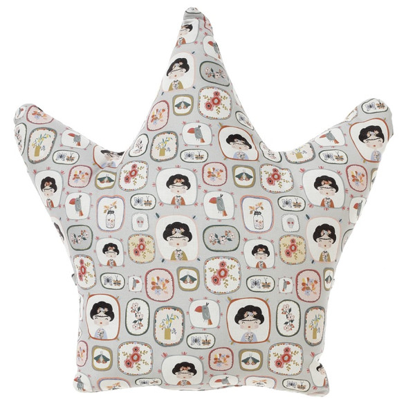 Διακοσμητικό μαξιλάρι κορώνα με τη Frida Kahlo