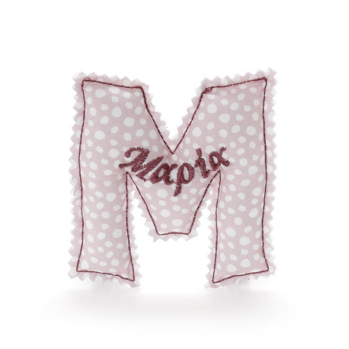 Μπομπονιέρα βάπτισης σε σχήμα μονογράμματος