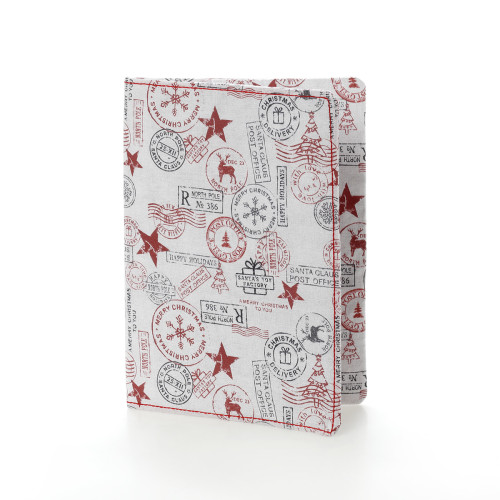 Θήκη παιδικού βιβλιαρίου υγείας με ύφασμα ταχυδρομείο Santa Claus