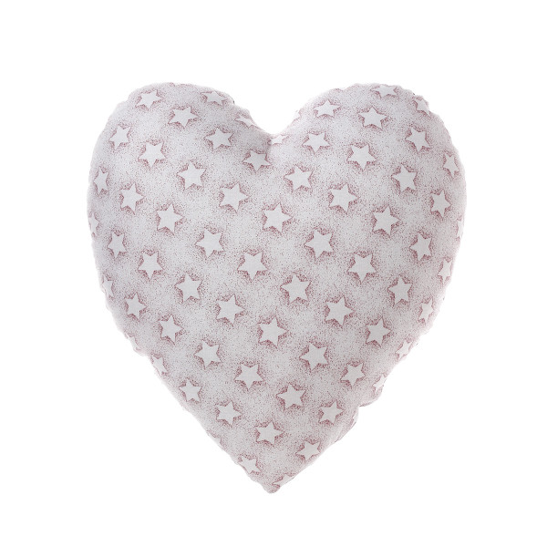 Χριστουγεννιάτικο μαξιλάρι καρδιά με μπορντό αστέρια