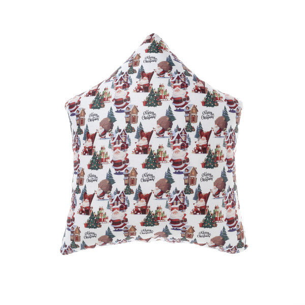 Μαξιλάρι σε σχήμα σπιτάκι και ύφασμα Αγ. Βασίλη