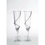 Κρυστάλλινα ποτήρια σαμπάνιας με στρας